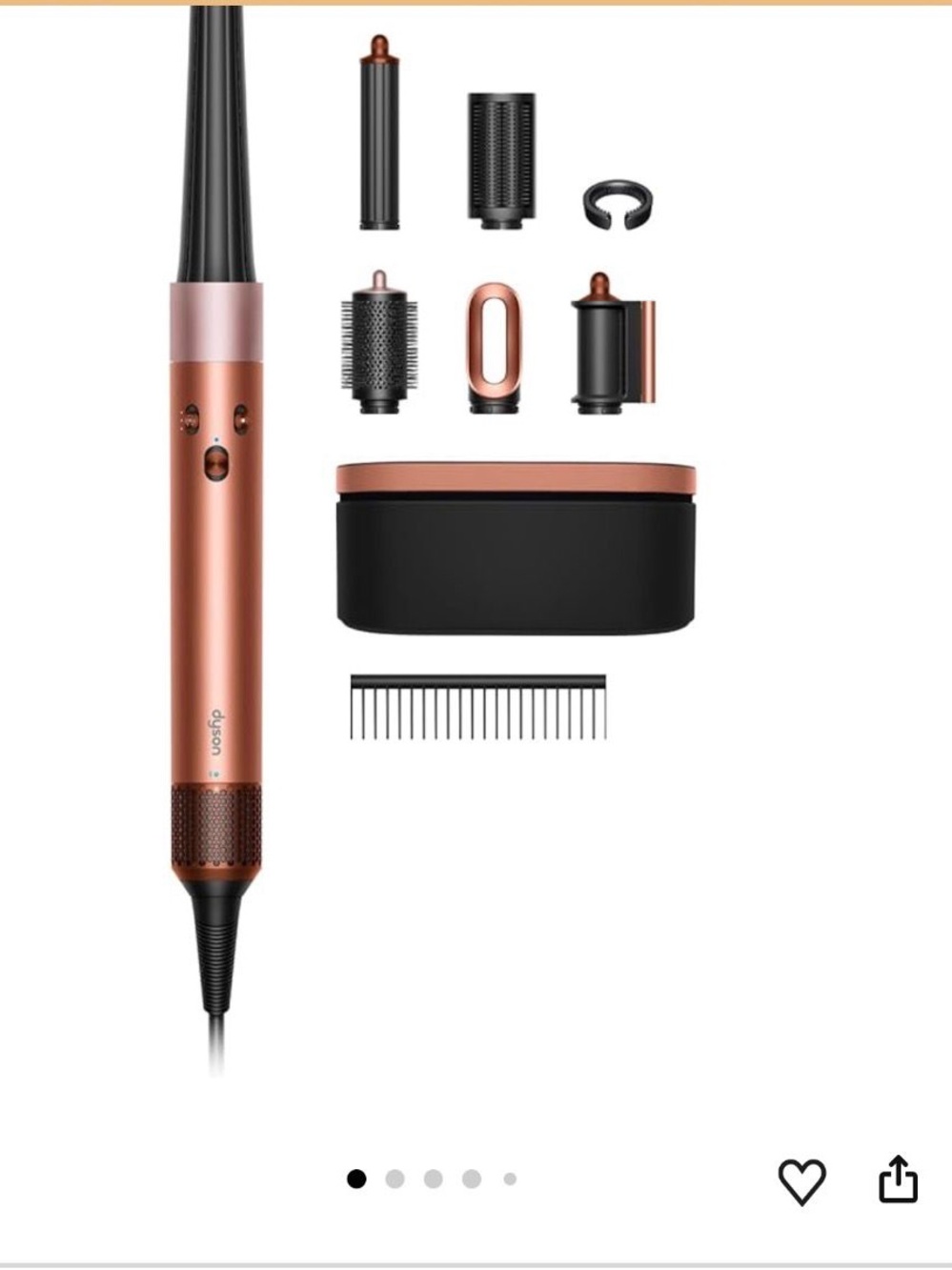 Dyson Airwrap i.d. Hair Styling Multi-Tool in Amber Silk and Black